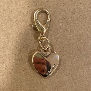 Coach Gold Heart Key Charm